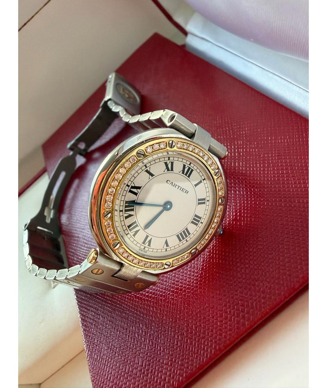 CARTIER Серебряные часы из белого золота, фото 2