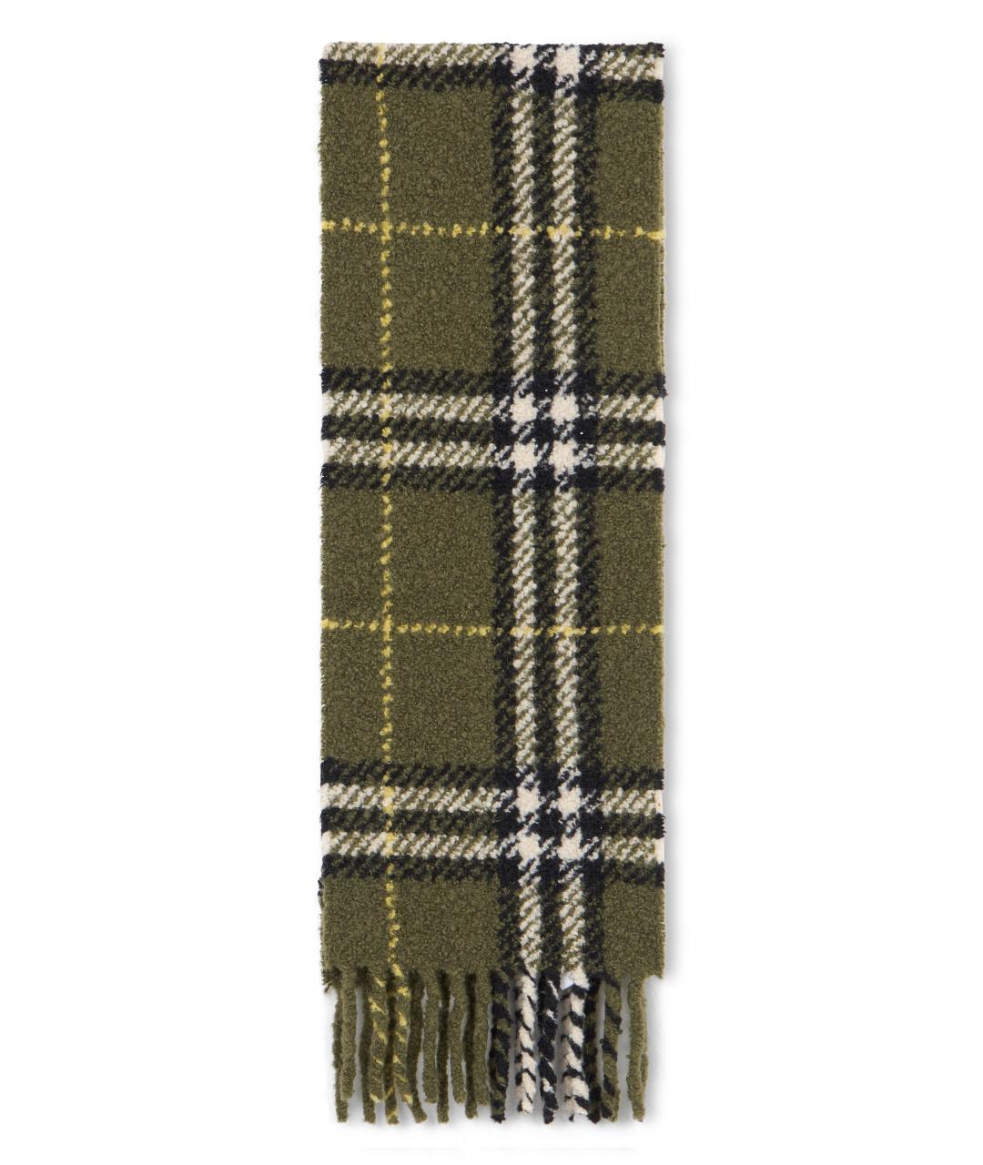 BURBERRY Зеленый шерстяной шарф, фото 1