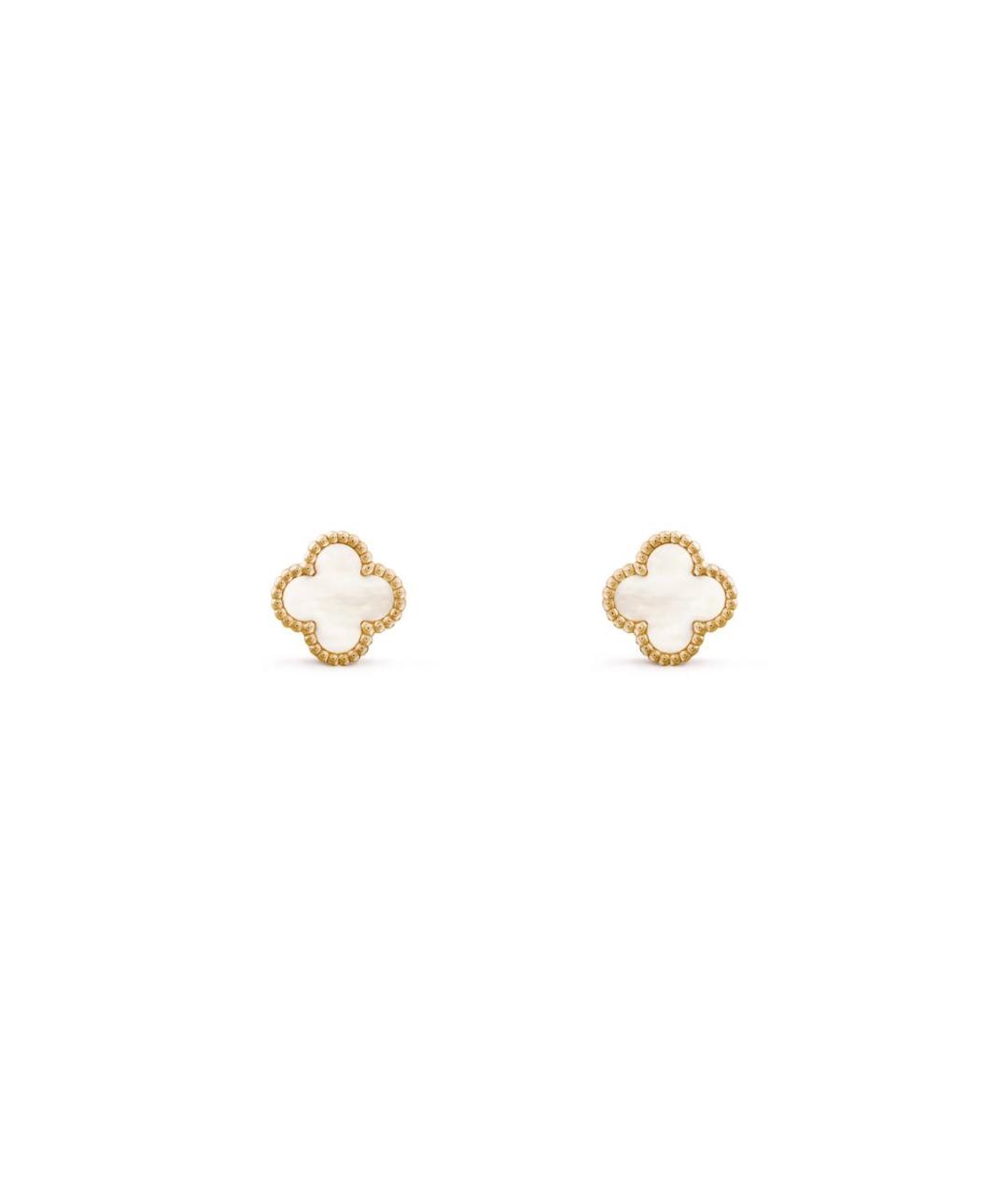 VAN CLEEF & ARPELS Белые серьги из желтого золота, фото 9