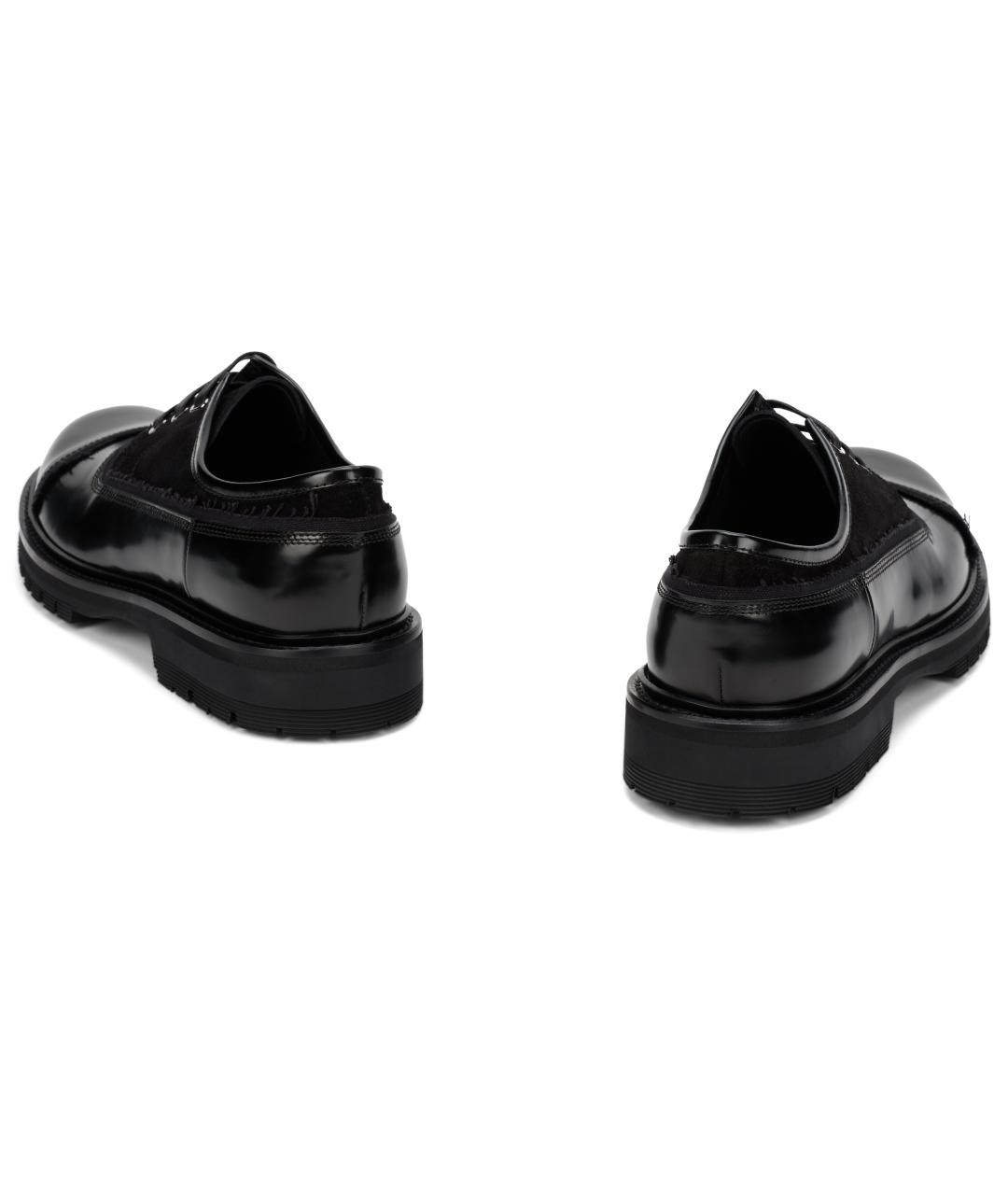 DOLCE&GABBANA Черные кожаные туфли, фото 3