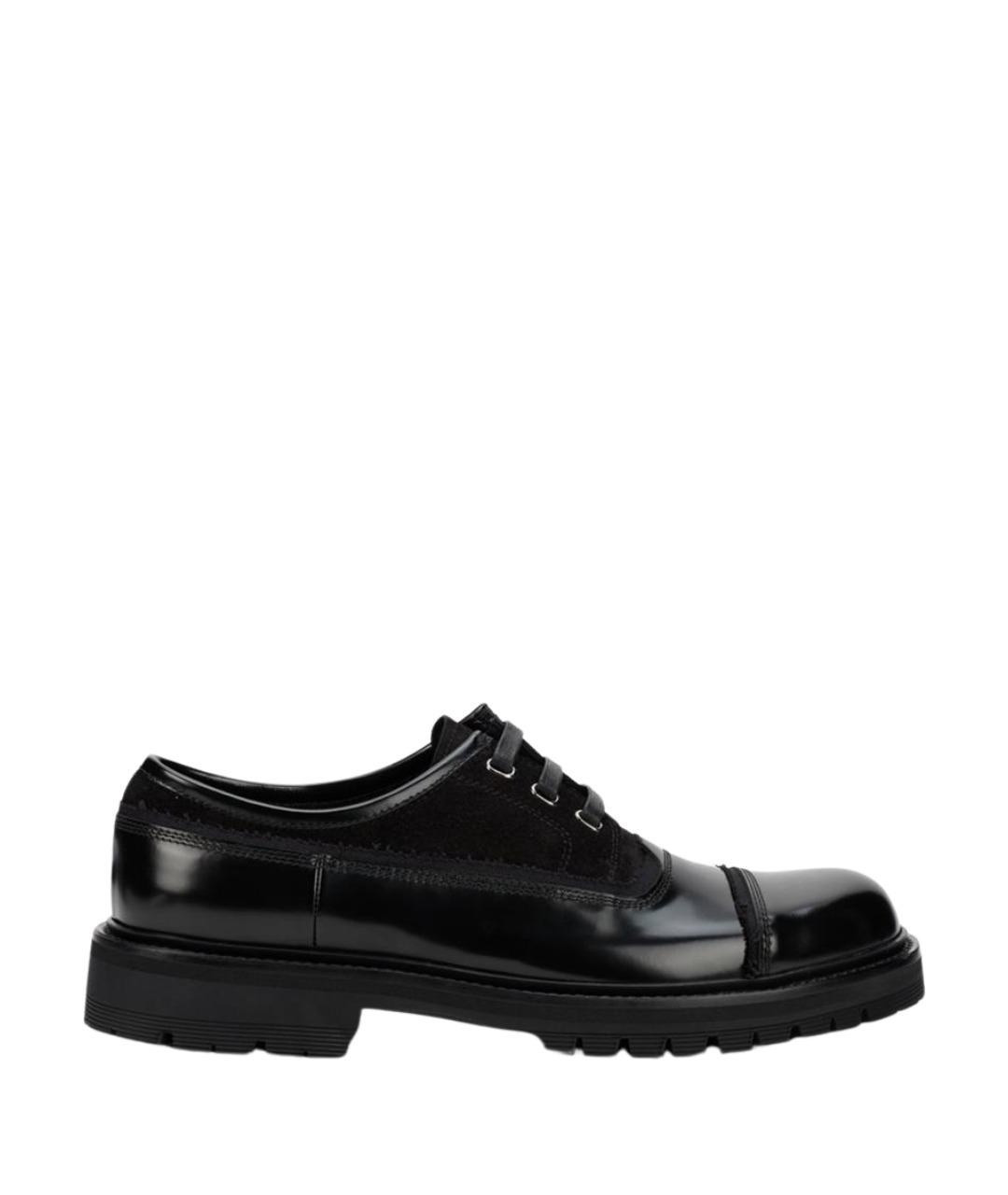 DOLCE&GABBANA Черные кожаные туфли, фото 1
