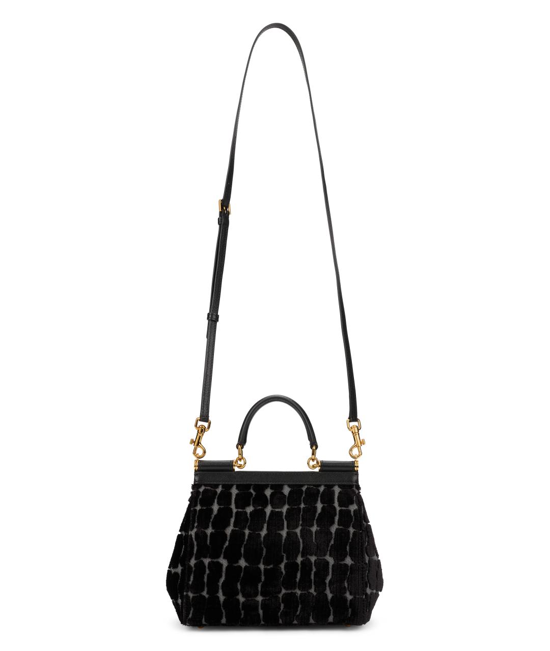DOLCE&GABBANA Черная сумка тоут, фото 3