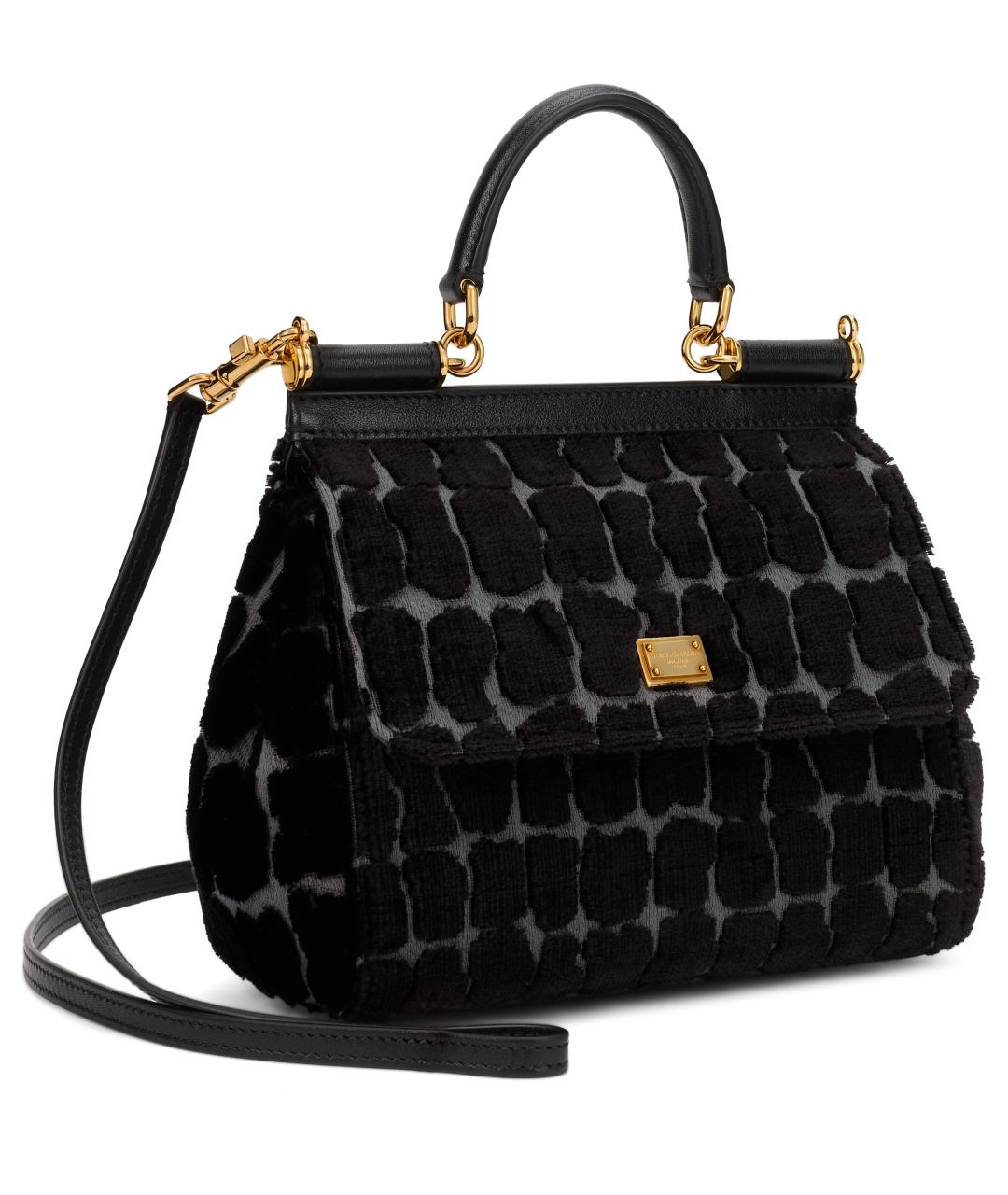 DOLCE&GABBANA Черная сумка тоут, фото 2