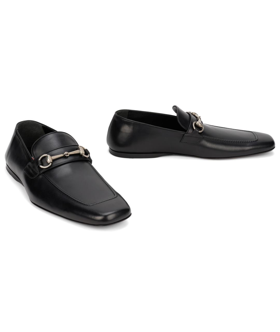 GUCCI Черные кожаные лоферы, фото 3