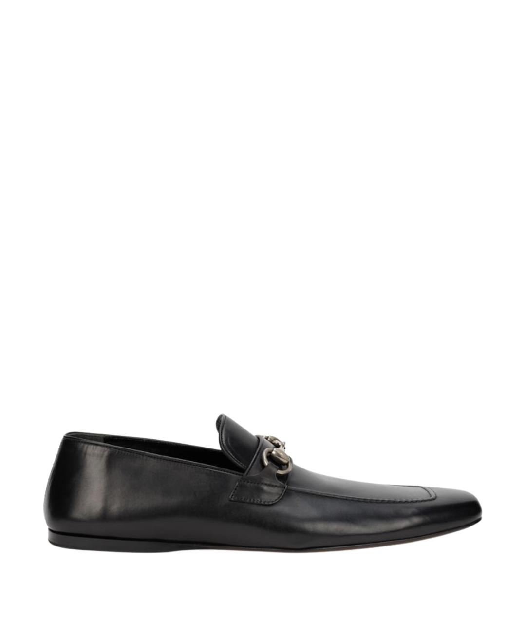 GUCCI Черные кожаные лоферы, фото 1
