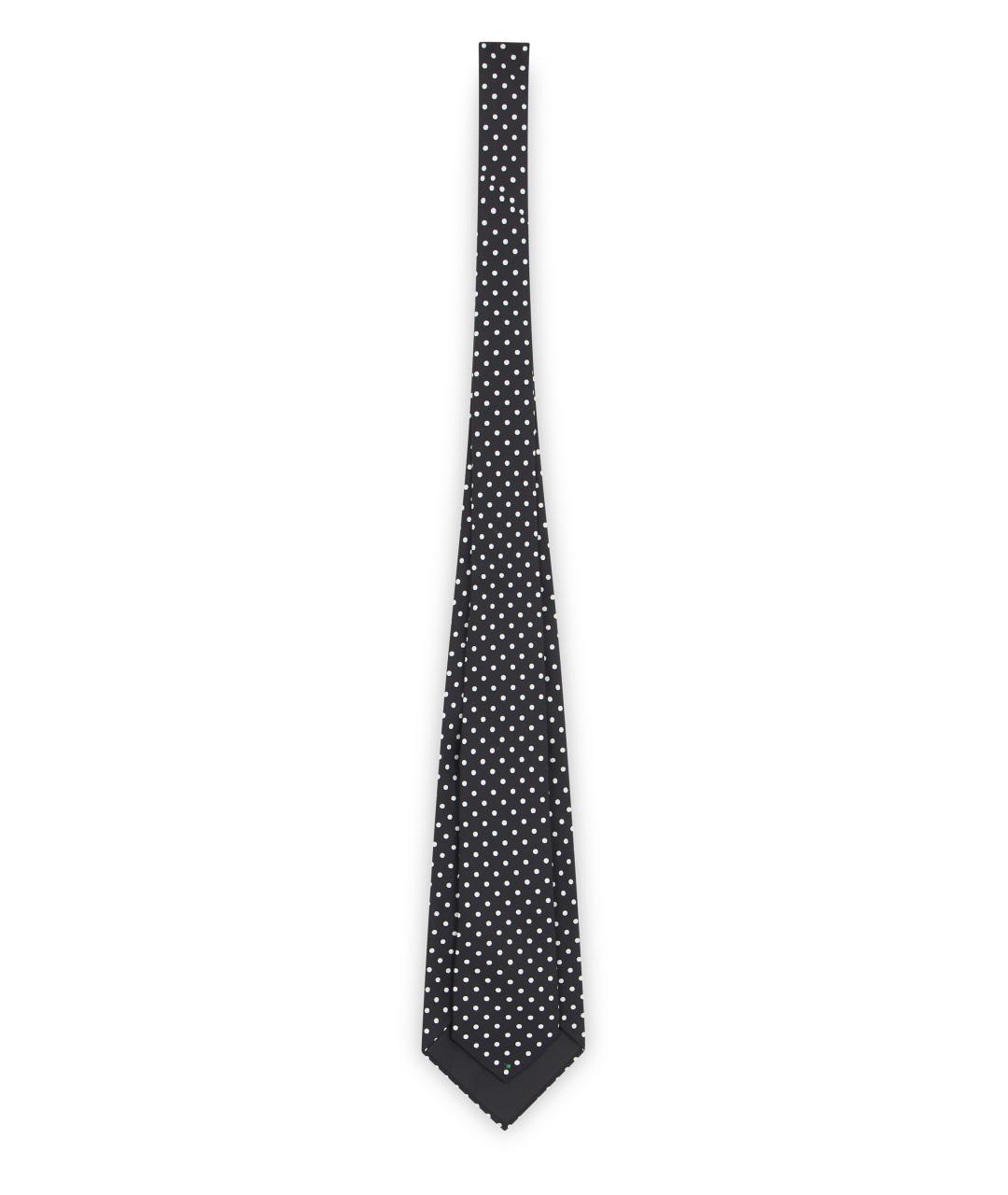 DOLCE&GABBANA Черный шелковый галстук, фото 3
