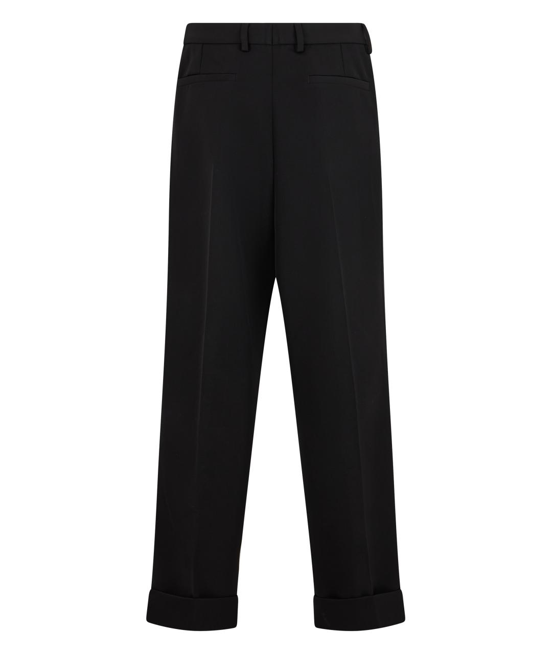 DOLCE&GABBANA Черные шерстяные классические брюки, фото 2