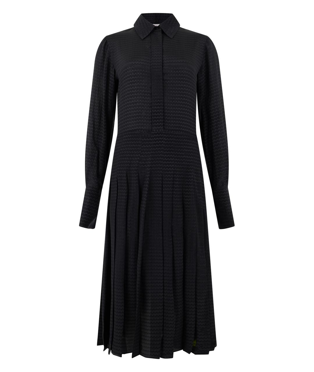 FENDI Черное шелковое повседневное платье, фото 1