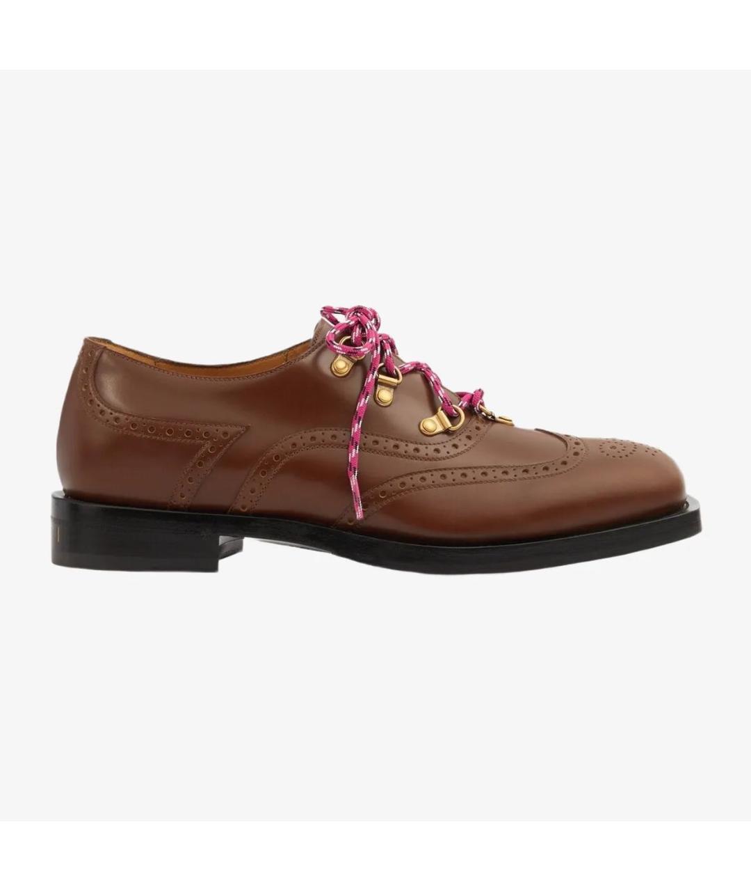 GUCCI Коричневые кожаные лоферы, фото 8