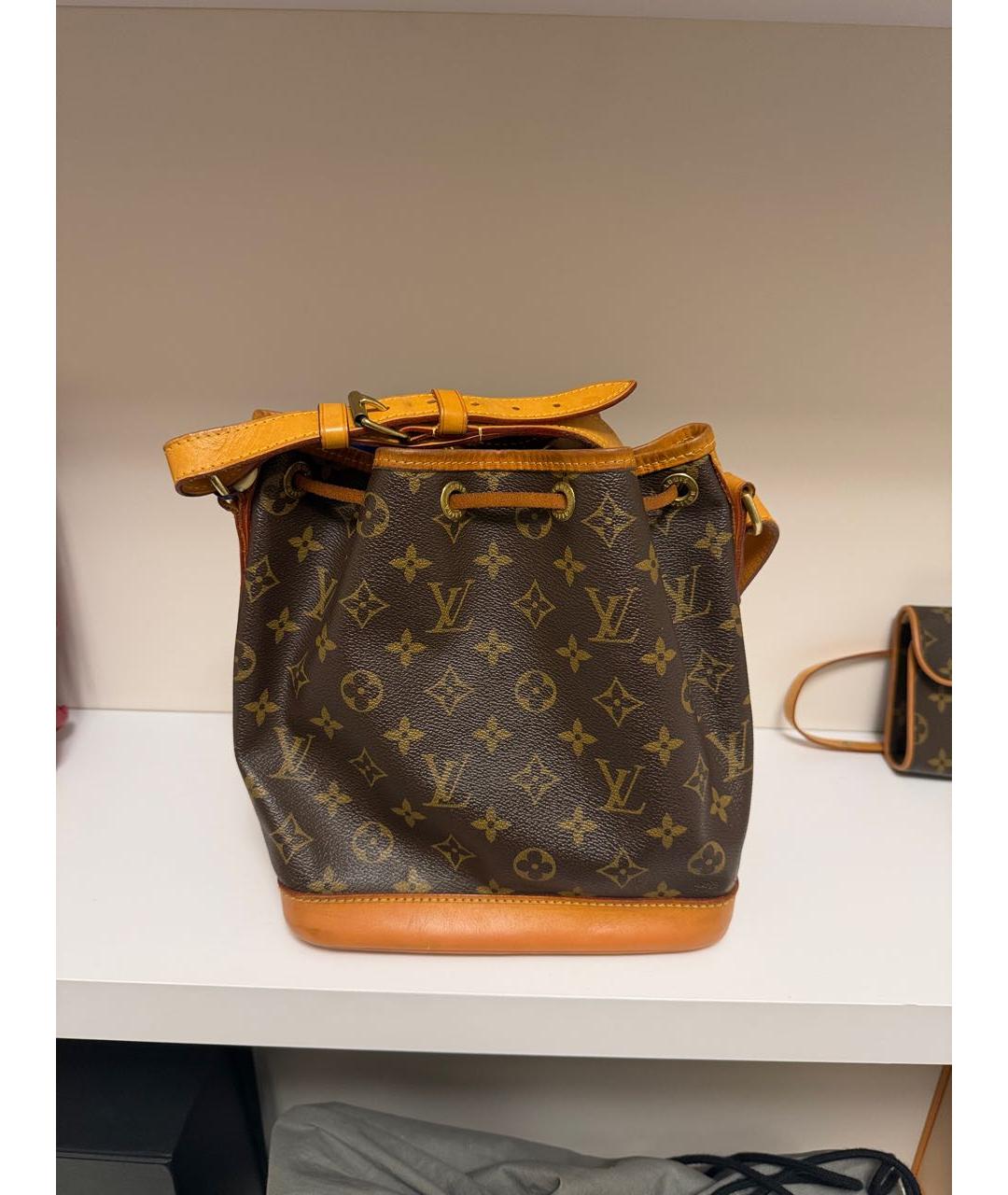 LOUIS VUITTON Коричневая сумка тоут из канвы, фото 3