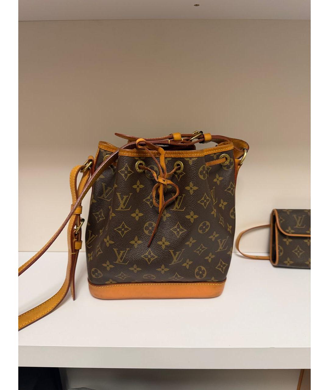 LOUIS VUITTON Коричневая сумка тоут из канвы, фото 2