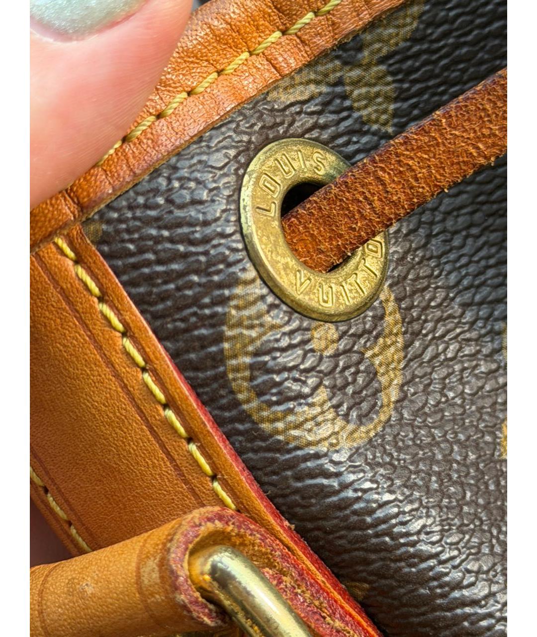 LOUIS VUITTON Коричневая сумка тоут из канвы, фото 6
