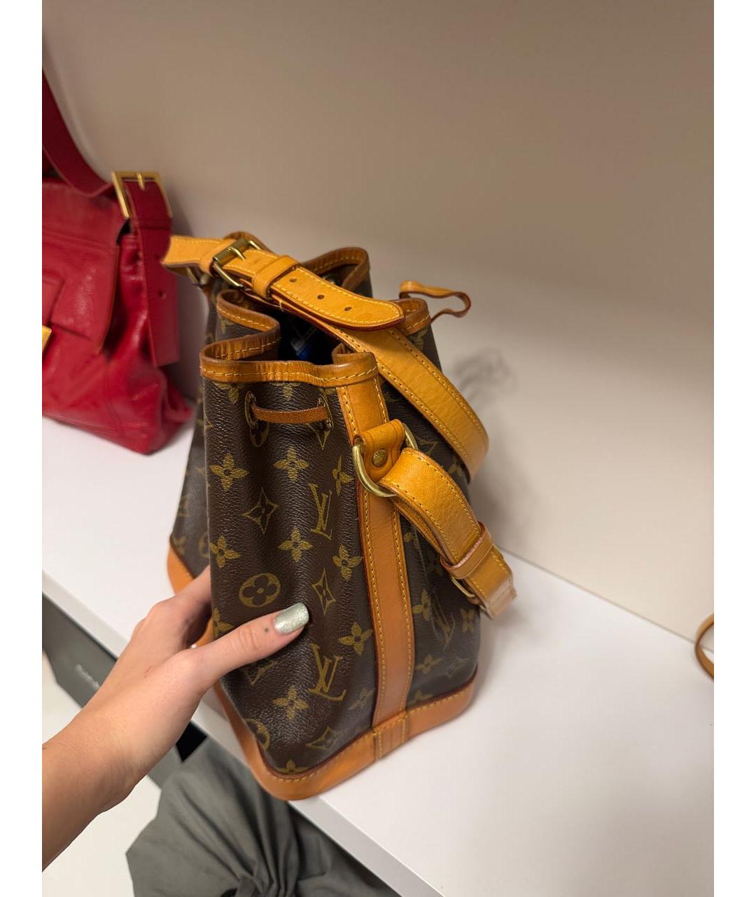 LOUIS VUITTON Коричневая сумка тоут из канвы, фото 5