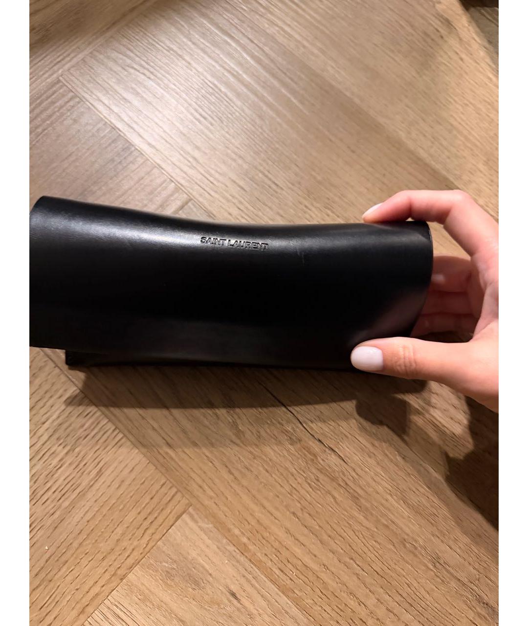 SAINT LAURENT Черные пластиковые солнцезащитные очки, фото 4