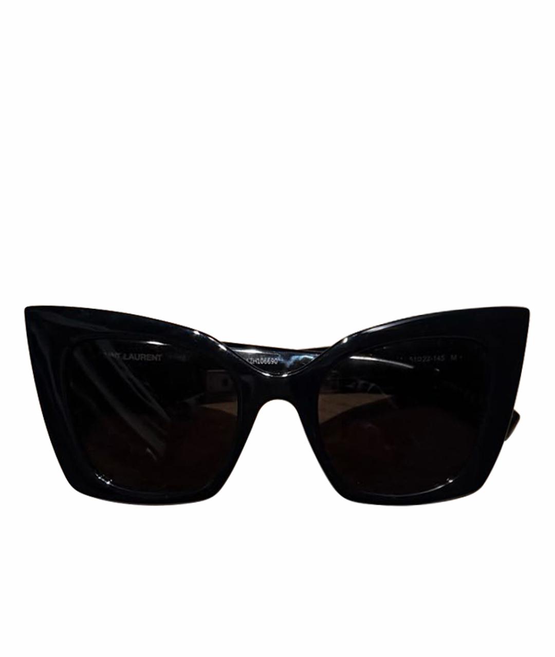 SAINT LAURENT Черные пластиковые солнцезащитные очки, фото 1