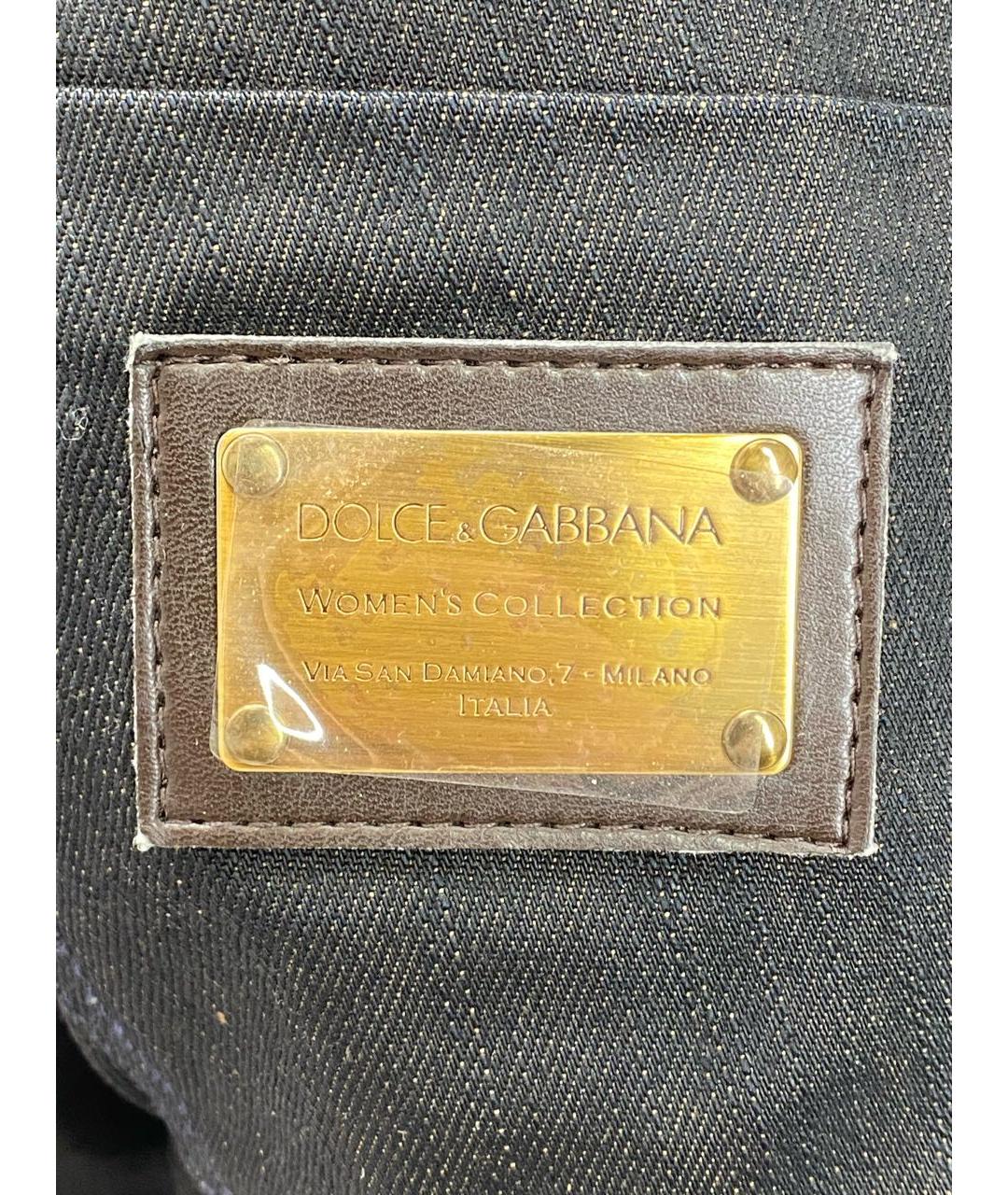 DOLCE&GABBANA Черные хлопковые прямые джинсы, фото 4