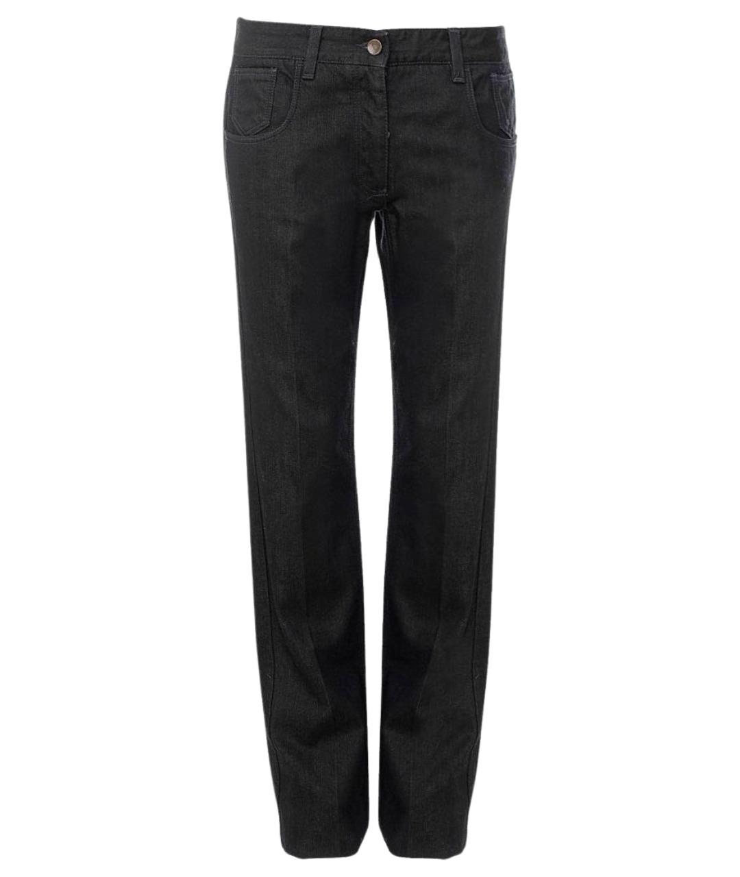 DOLCE&GABBANA Черные хлопковые прямые джинсы, фото 1