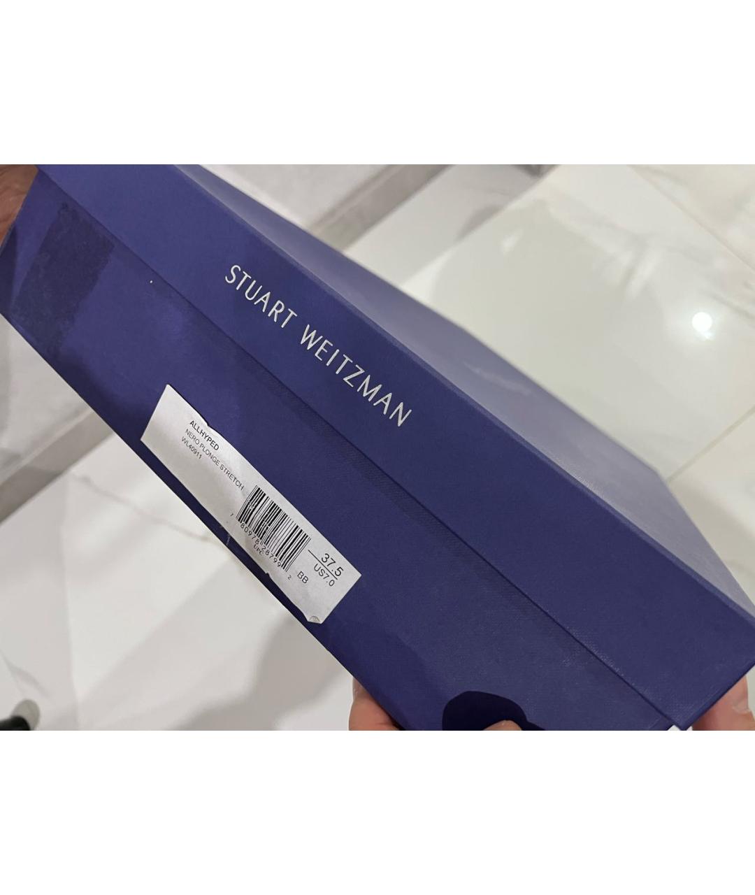 STUART WEITZMAN Черные кожаные ботинки, фото 7