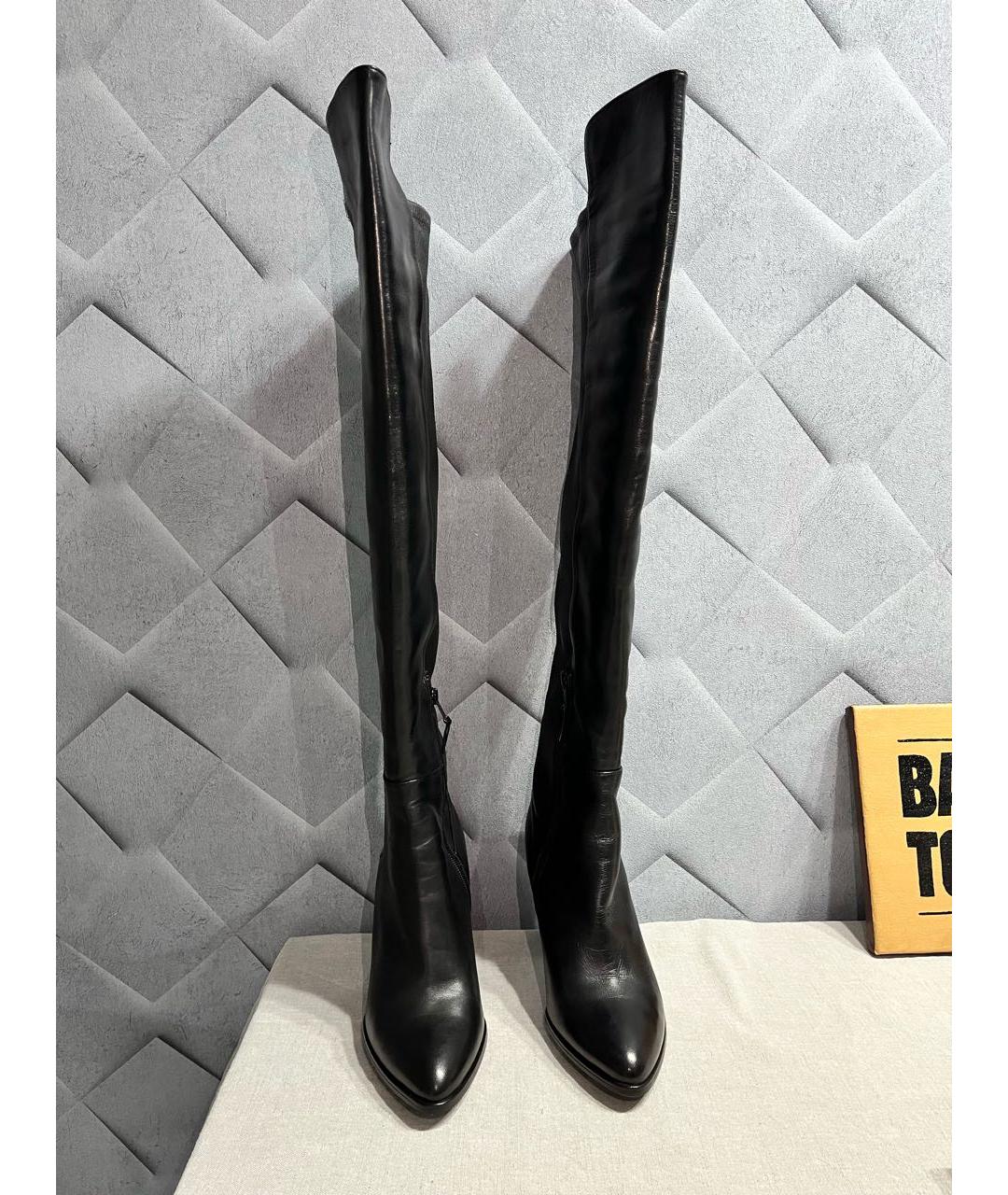 STUART WEITZMAN Черные кожаные ботинки, фото 2