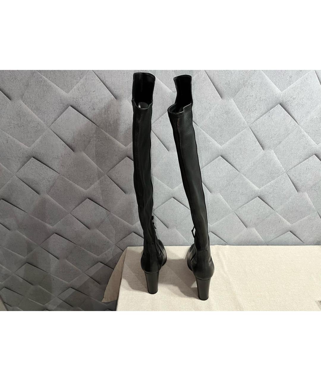 STUART WEITZMAN Черные кожаные ботинки, фото 4