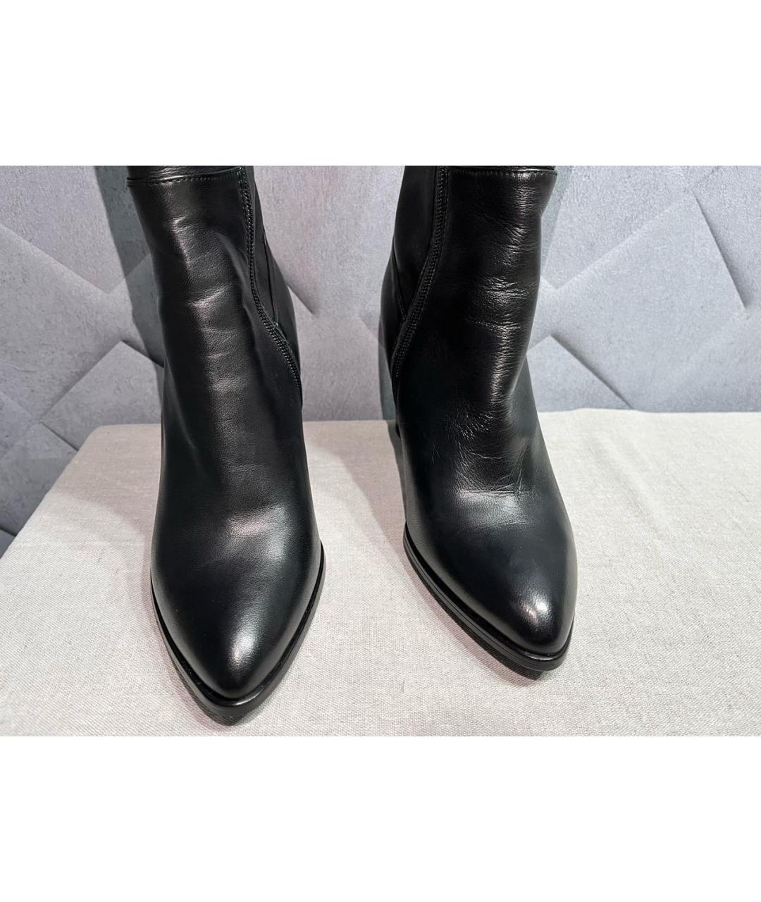 STUART WEITZMAN Черные кожаные ботинки, фото 8