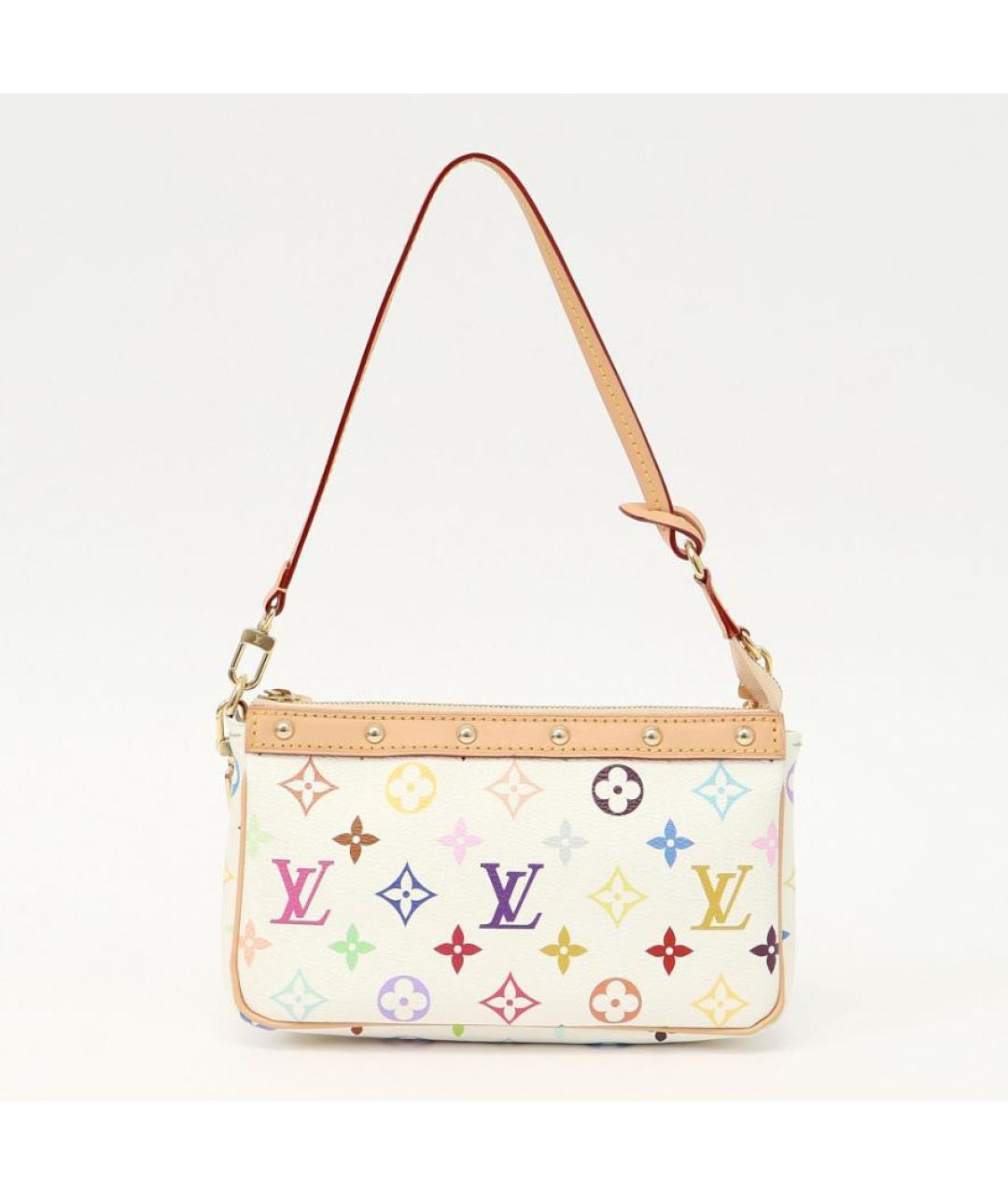 LOUIS VUITTON Белая сумка через плечо из канвы, фото 2