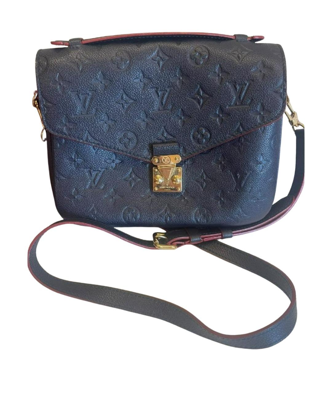 LOUIS VUITTON Темно-синяя кожаная сумка через плечо, фото 1