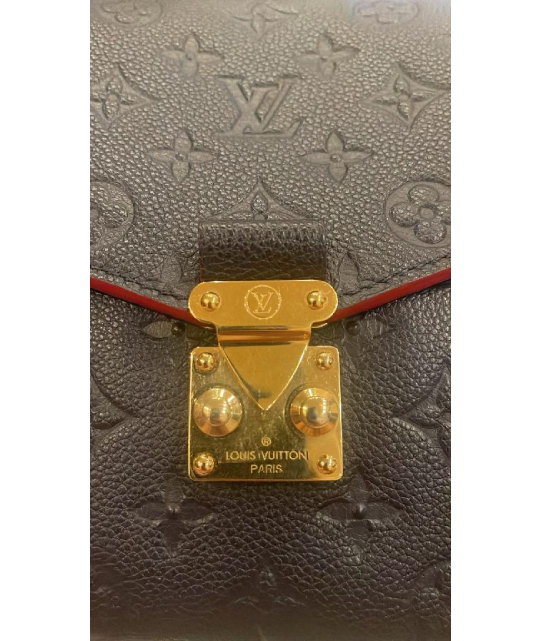 LOUIS VUITTON Темно-синяя кожаная сумка через плечо, фото 6