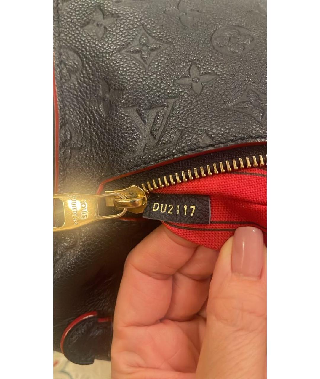 LOUIS VUITTON Темно-синяя кожаная сумка через плечо, фото 5