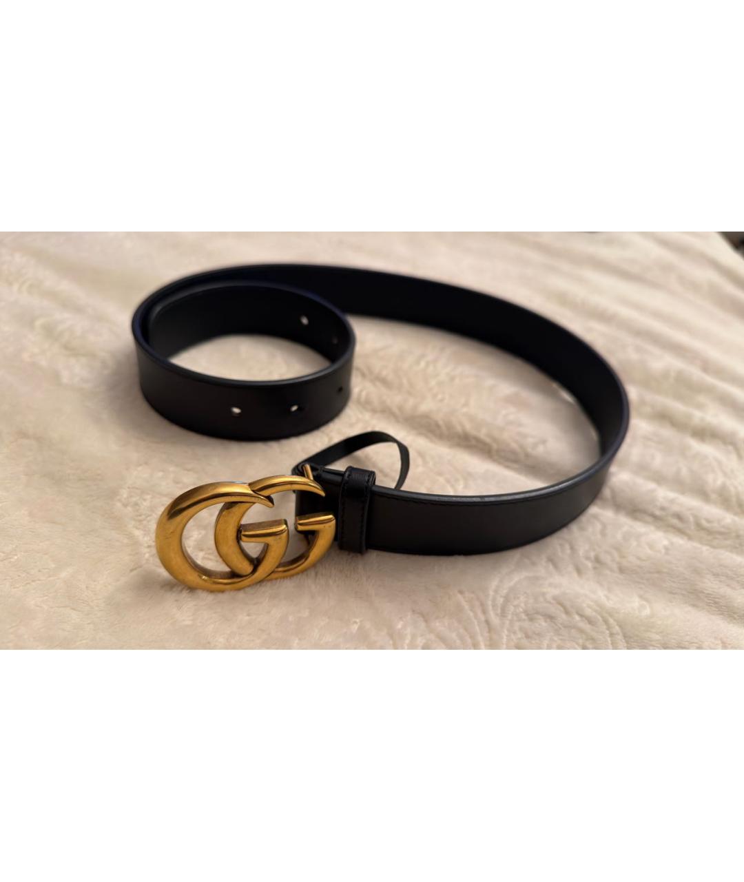 GUCCI Черный кожаный ремень, фото 4