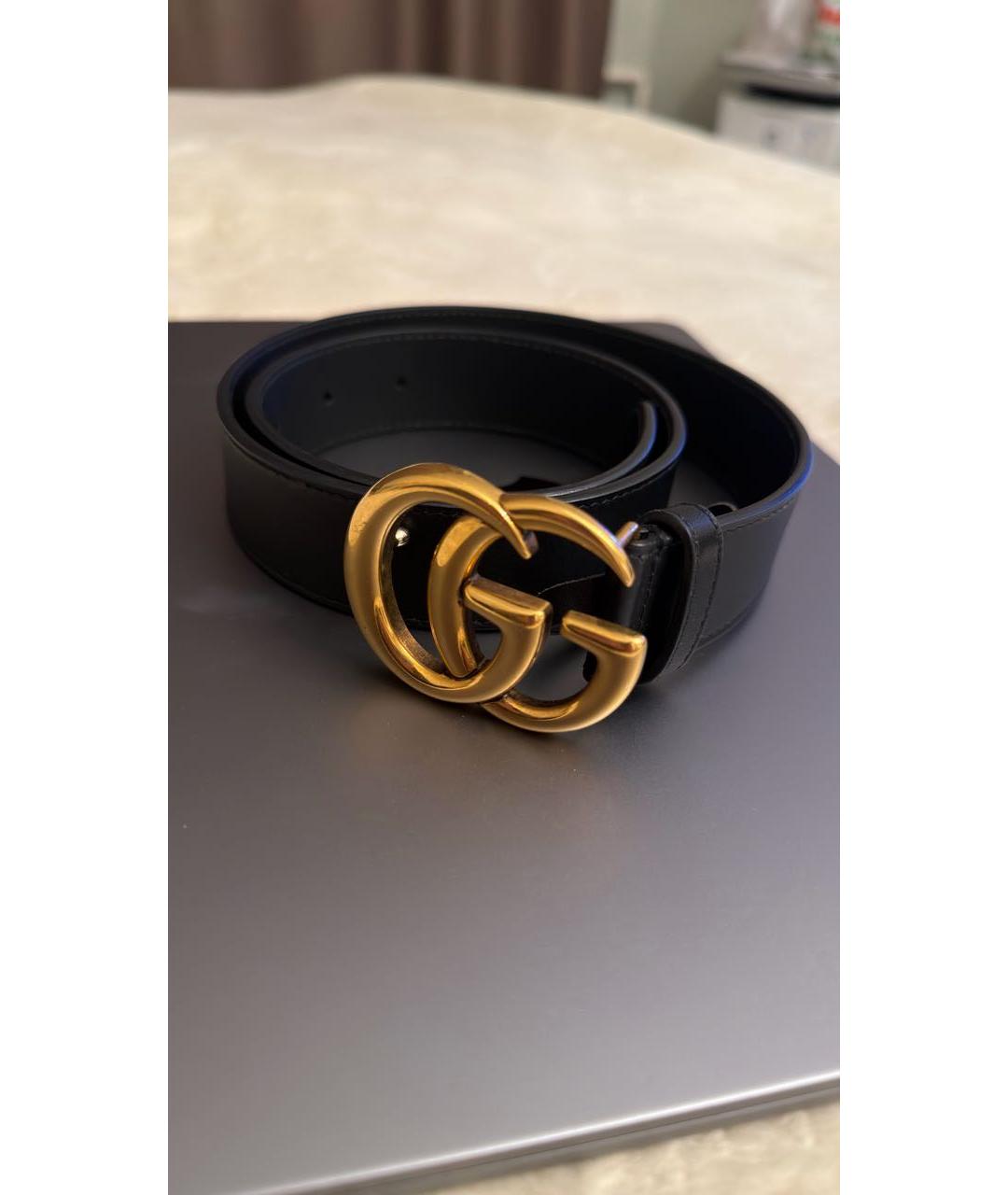 GUCCI Черный кожаный ремень, фото 6
