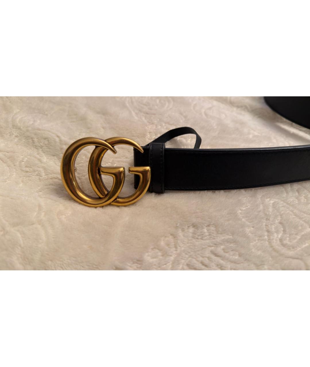 GUCCI Черный кожаный ремень, фото 2