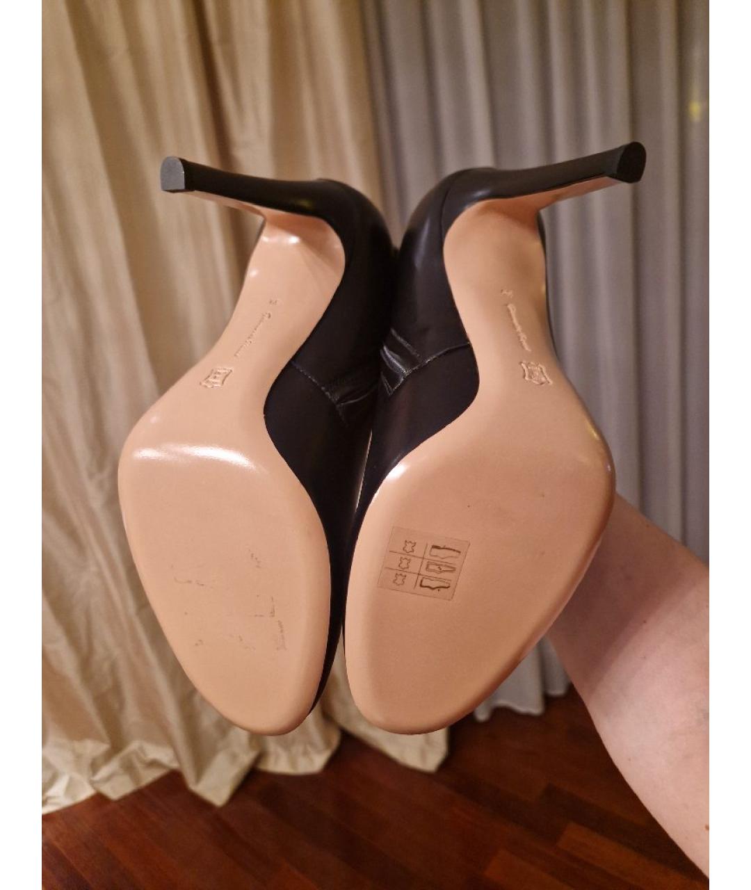 GIANVITO ROSSI Черные кожаные ботильоны, фото 4