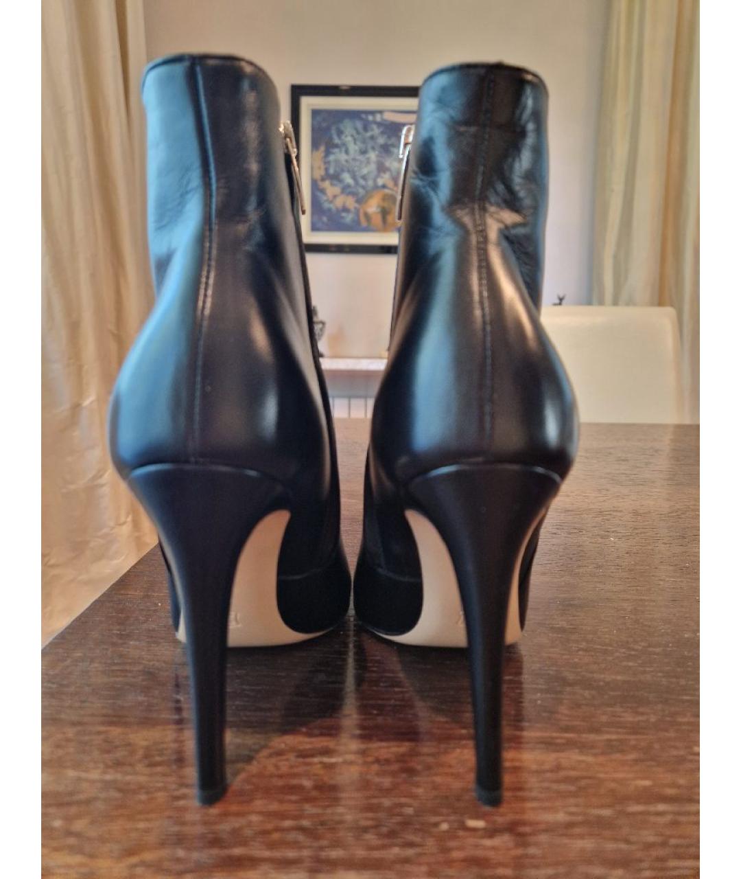GIANVITO ROSSI Черные кожаные ботильоны, фото 3