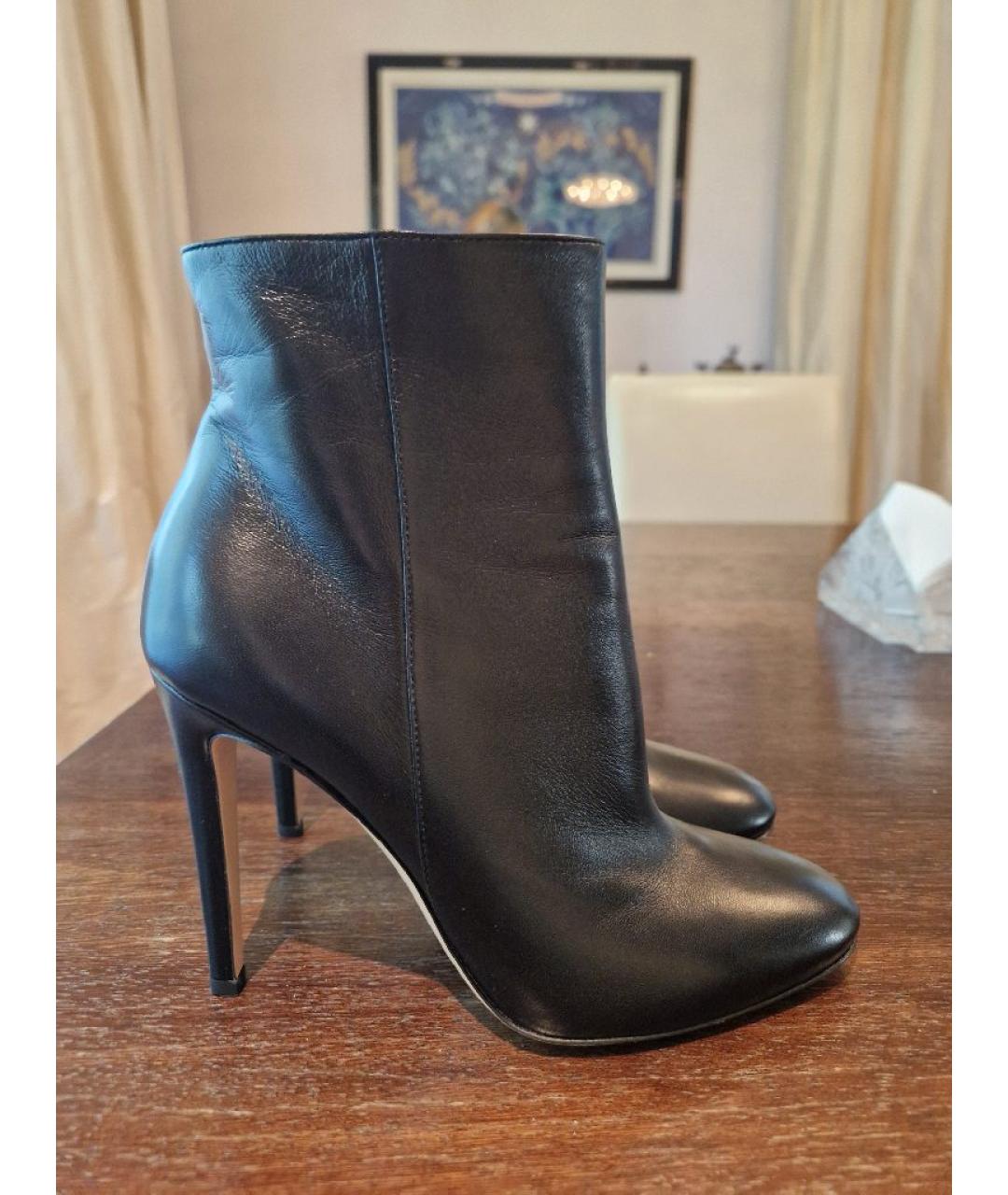 GIANVITO ROSSI Черные кожаные ботильоны, фото 8
