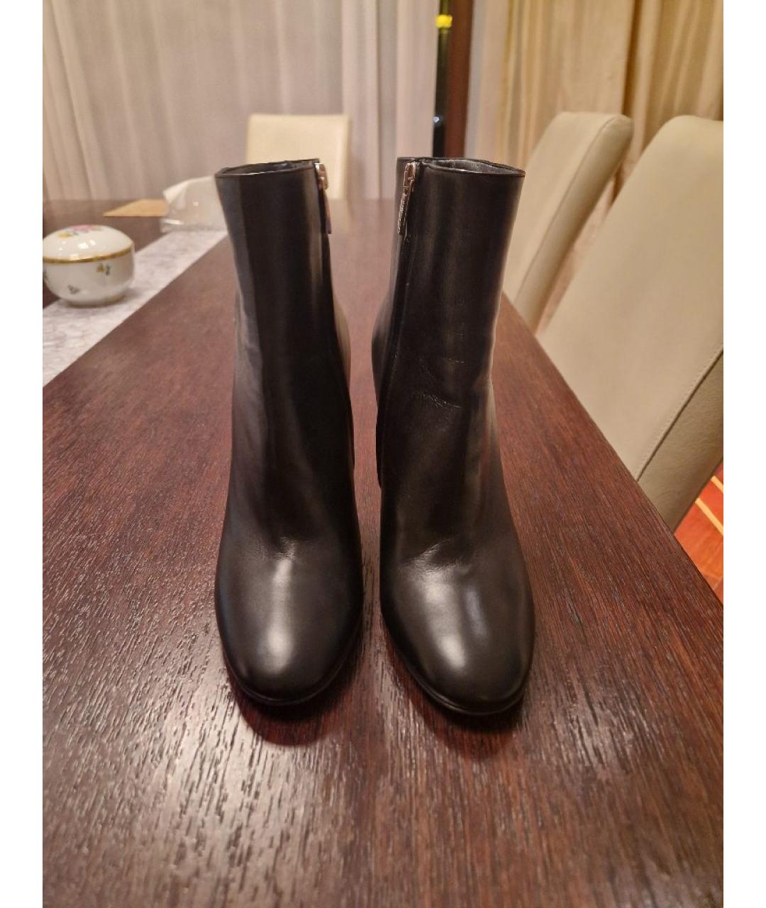 GIANVITO ROSSI Черные кожаные ботильоны, фото 2