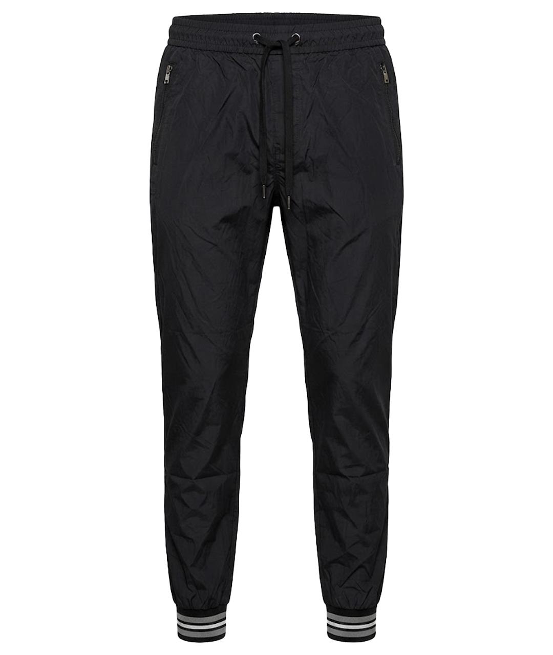 DOLCE&GABBANA Черные хлопковые повседневные брюки, фото 1