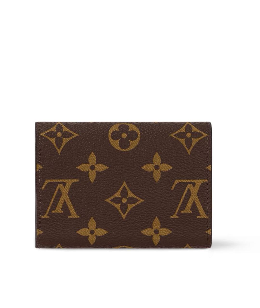 LOUIS VUITTON Коричневый кожаный кошелек, фото 4