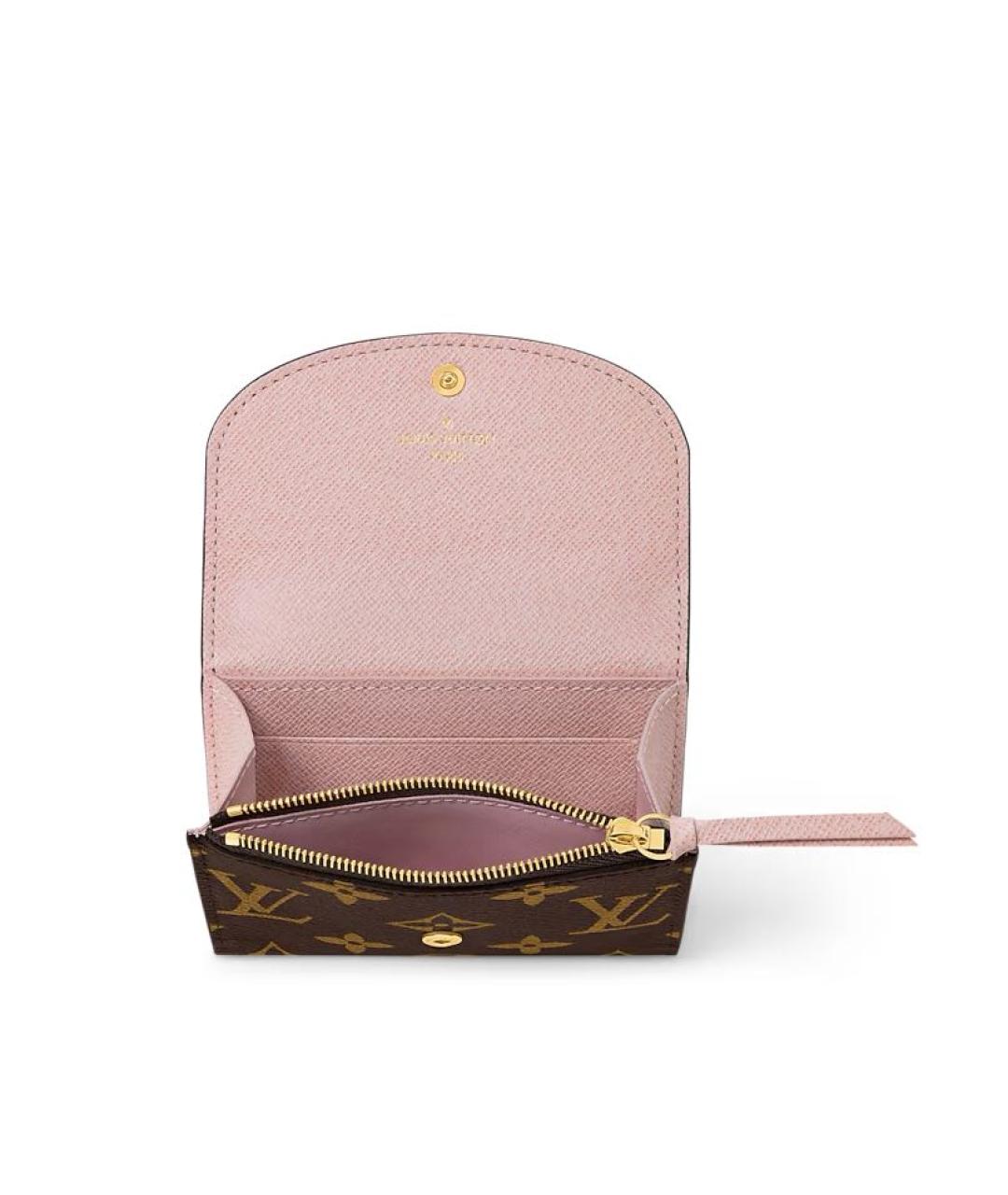 LOUIS VUITTON Коричневый кожаный кошелек, фото 3