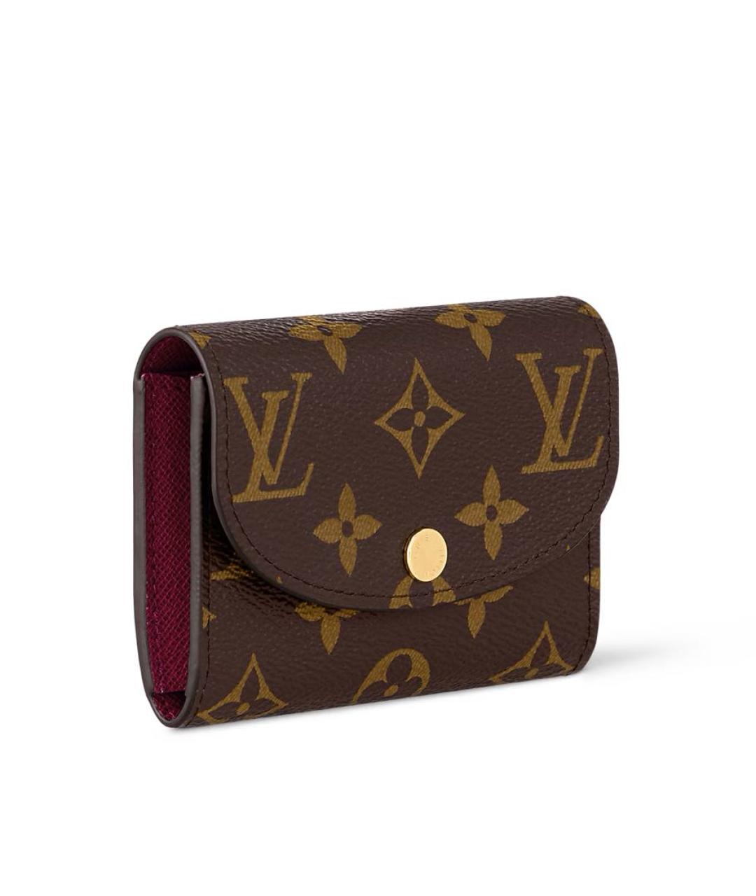 LOUIS VUITTON Коричневый кожаный кошелек, фото 2