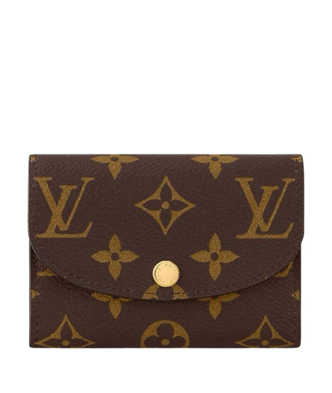 LOUIS VUITTON Коричневый кожаный кошелек, фото 1