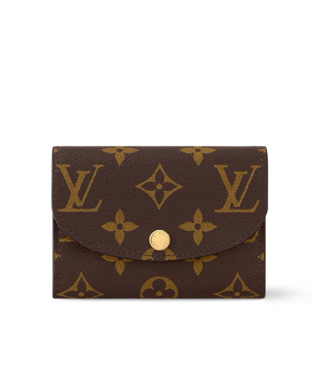 LOUIS VUITTON Коричневый кожаный кошелек, фото 5