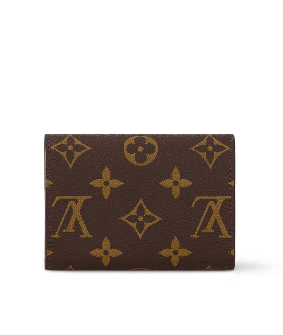LOUIS VUITTON Коричневый кожаный кошелек, фото 4