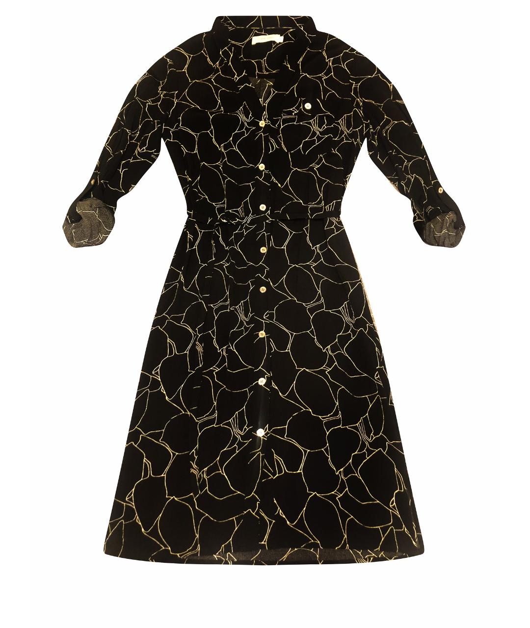 CALVIN KLEIN Черное вискозное повседневное платье, фото 1