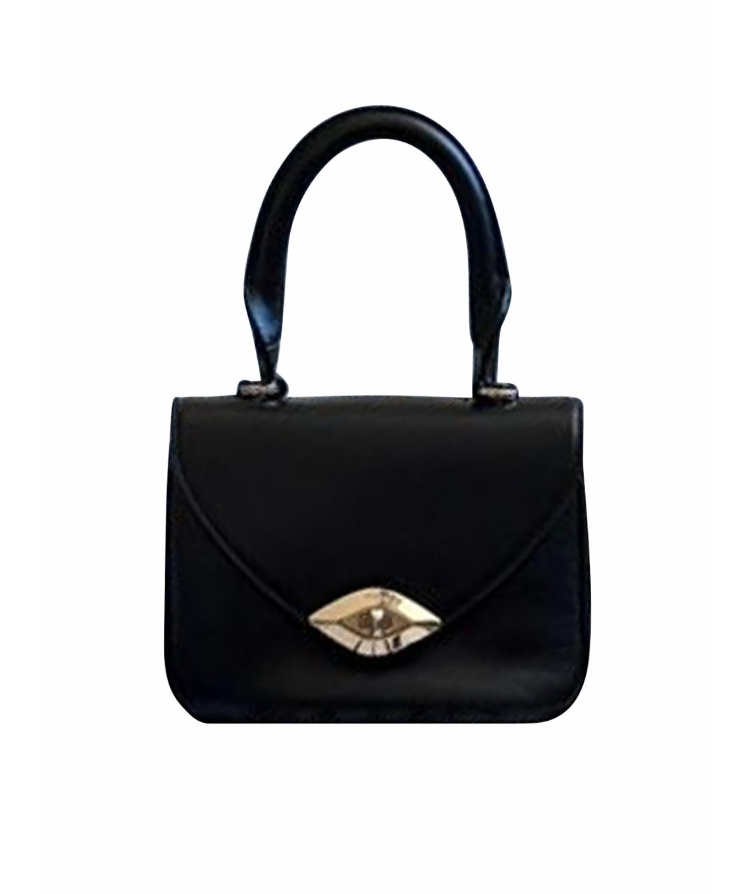 FURLA Черная кожаная сумка с короткими ручками, фото 7