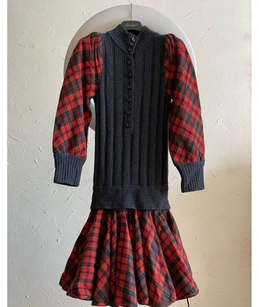 MARC JACOBS Черное шерстяное повседневное платье, фото 4