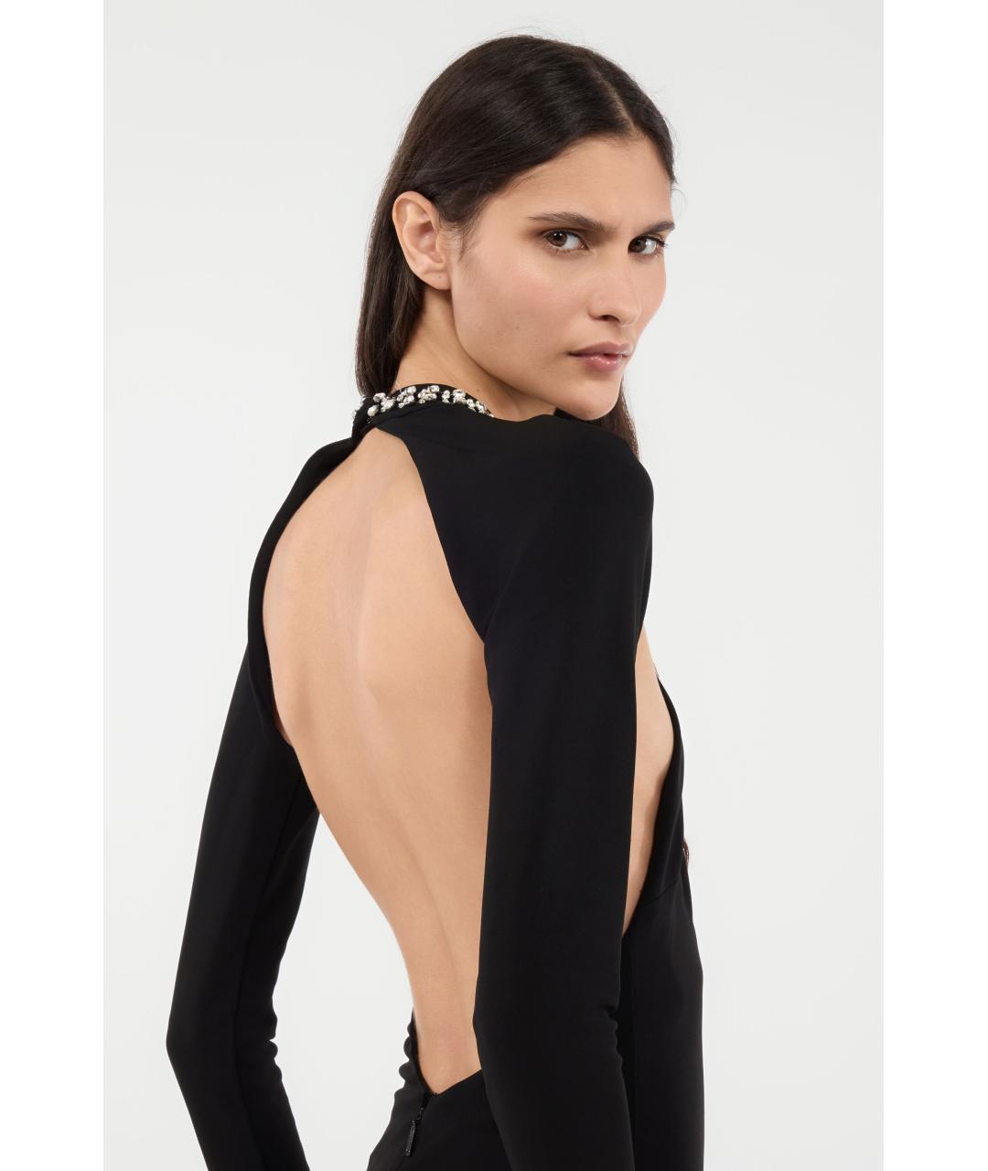 ROBERTO CAVALLI Черное вискозное коктейльное платье, фото 6