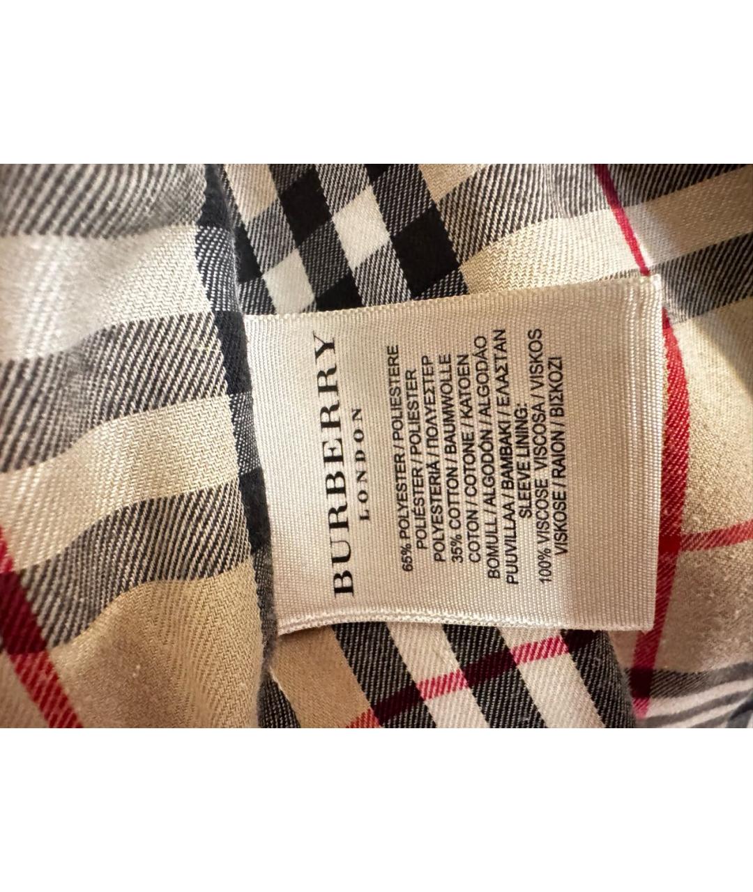 BURBERRY Бежевый хлопковый тренч/плащ, фото 4