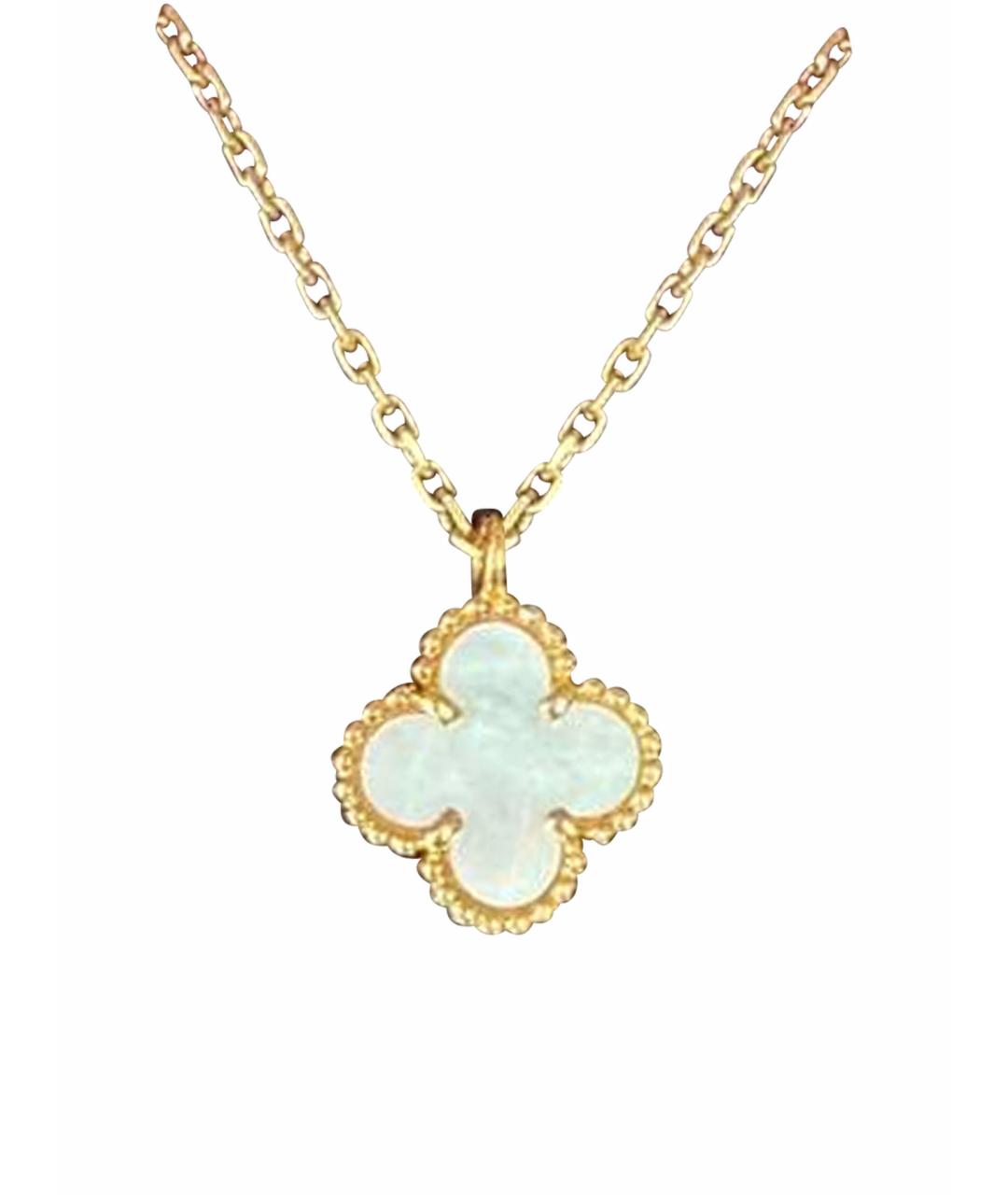 VAN CLEEF & ARPELS Белая подвеска из желтого золота, фото 1