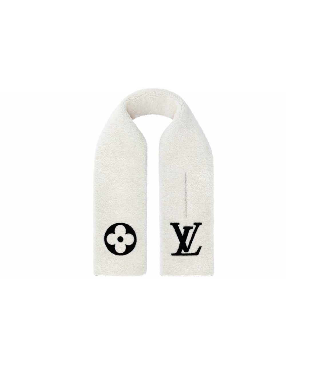 LOUIS VUITTON Черный шерстяной шарф, фото 2